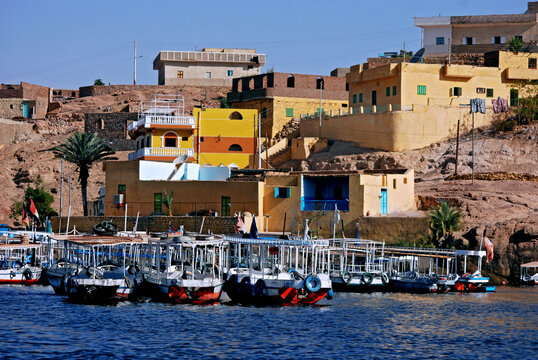 Aldeia Nubia em Aswan. Egito.
