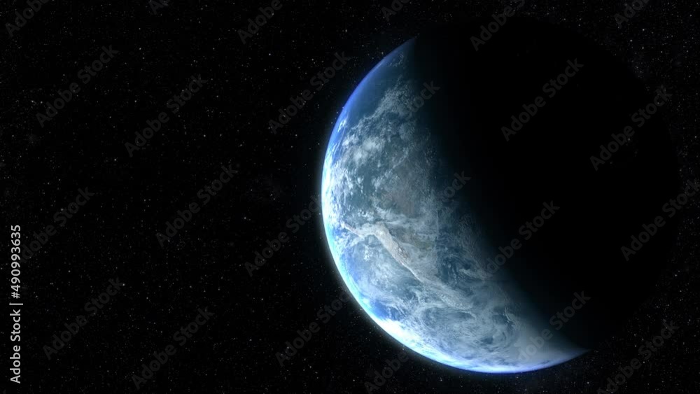 Leinwandbilder a cinematic rendering of planet earth during sunrise as view from space with vibrant blue sky atmosp
