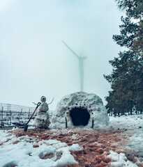 Igloo in the snow