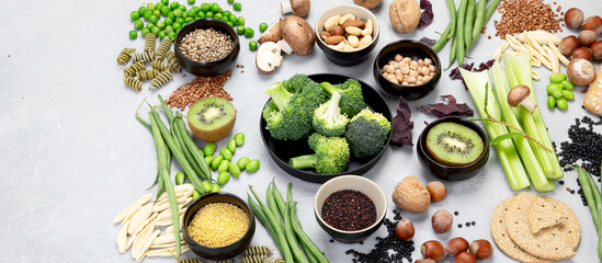 Food sources of plant based diet.