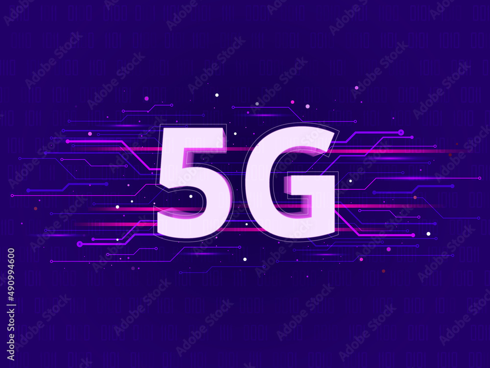 Poster 2d rendering 5g network 5g connection