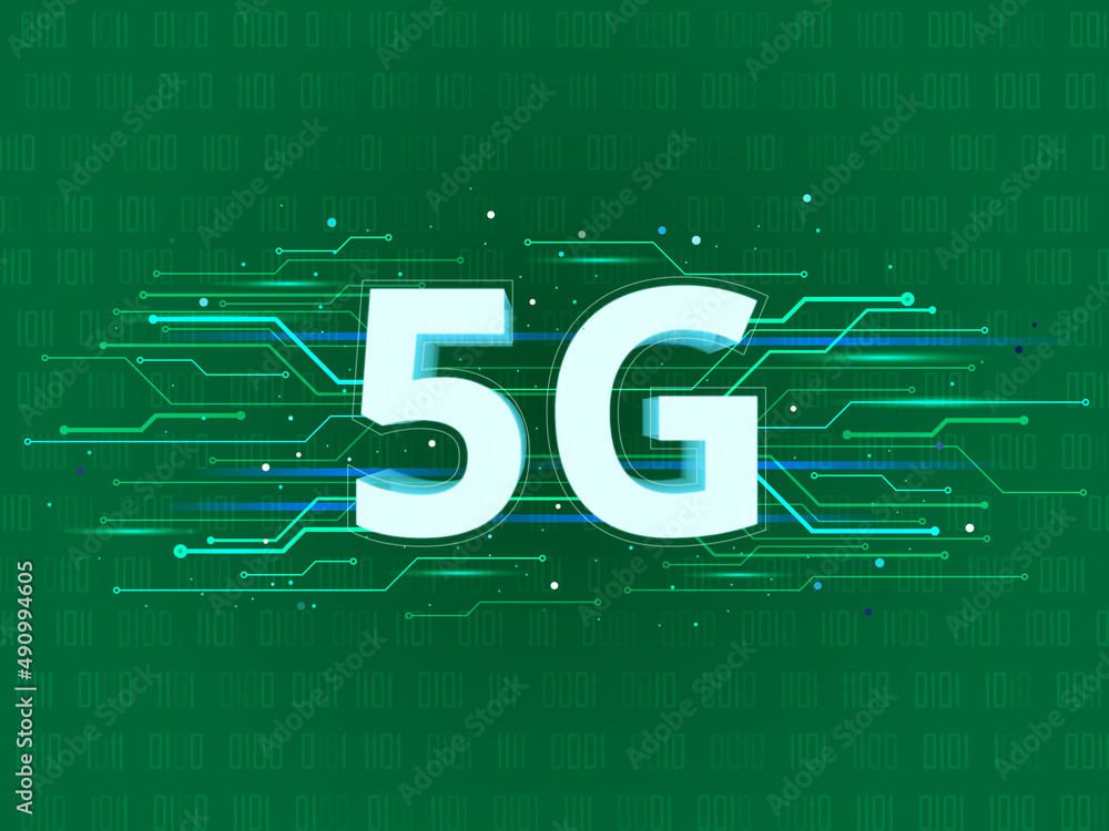 Poster 2d rendering 5g network 5g connection