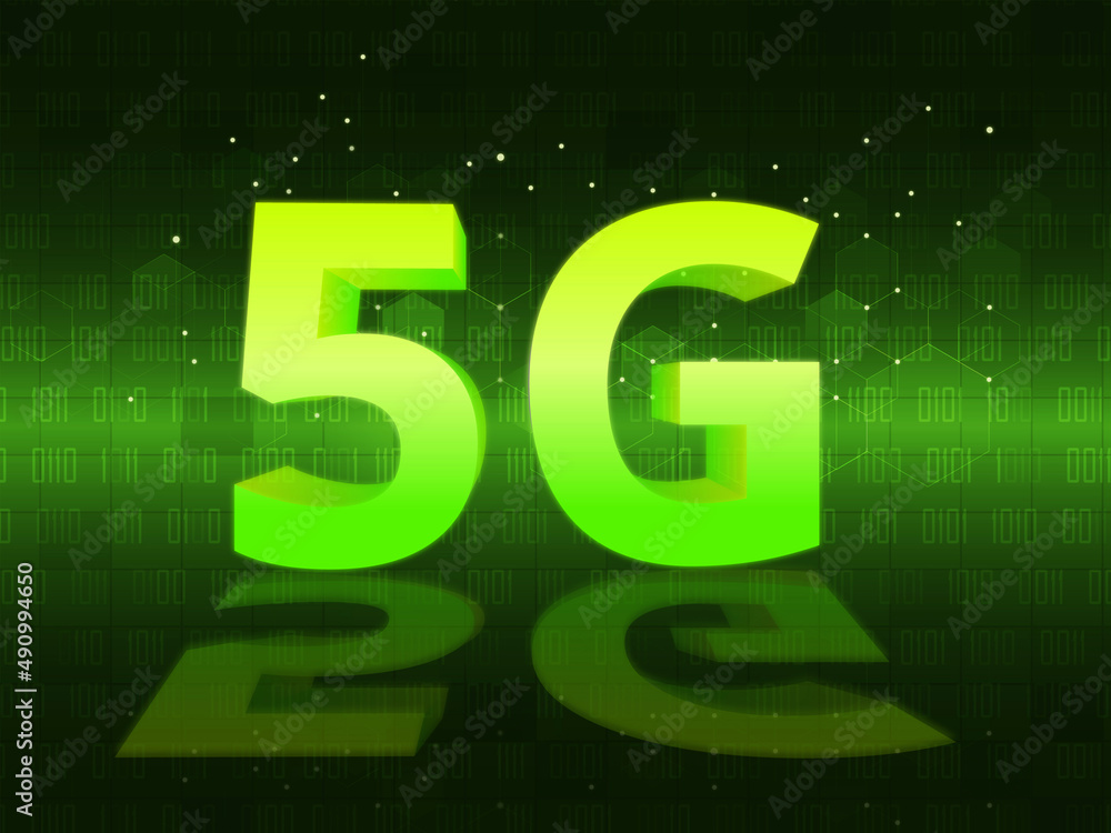 Poster 2d rendering 5g network 5g connection