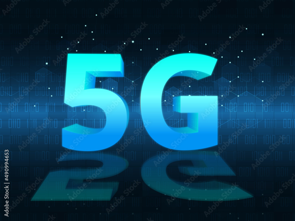 Aufkleber 2d rendering 5g network 5g connection