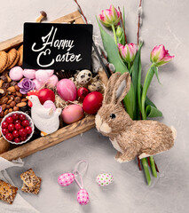 Easter festive dessert table.