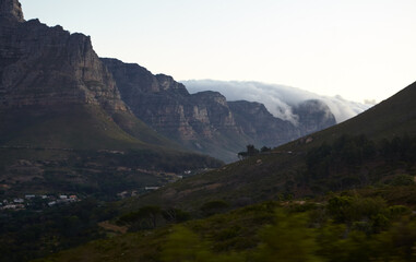 Fototapeta premium Rocky landscape in the Western Cape. Shot of the mountains of Cape Town.