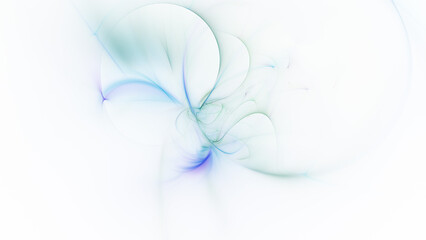 Abstract colorful blue and green fiery shapes. Fantasy light background. Digital fractal art. 3d rendering.