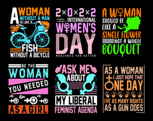 International women’s day t-shirt designs bundle, women’s day bundle sublimation, women’s day vector illustration, women’s day 8 march graphic design