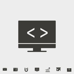 programming computer icon vector illustration and symbol for website and graphic design