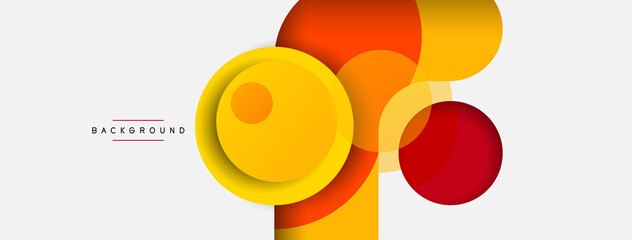 Creative geometric wallpaper. Minimal abstract background. Circles composition vector illustration for wallpaper banner background or landing page