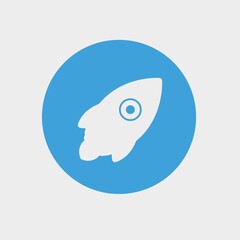 rocket launch icon vector illustration and symbol for website and graphic design
