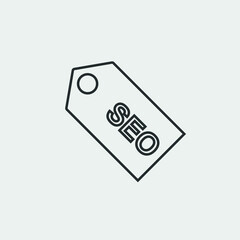 SEO tag icon vector illustration and symbol for website and graphic design