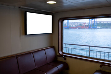 digital display inside cruise ship