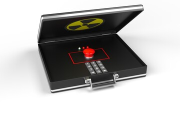 President Emergency Satchel, Nuclear Football, Nuclear suitcase, the button, 3d rendering illustration.