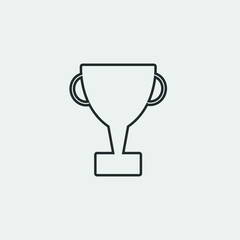trophy icon vector illustration and symbol for website and graphic design