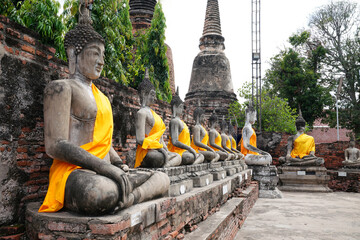 Wat Yai Chaimongkol, Ayutthaya is an ancient site for both Thai and foreign tourists to take...
