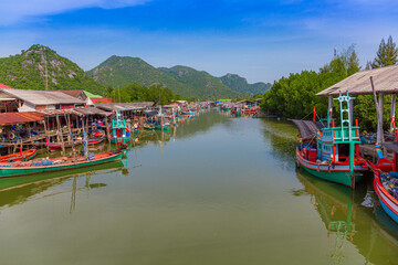 Fototapeta na wymiar Fisherman village near Hua Hin, Thailand 