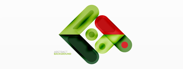 Square and circle minimal abstract background. Vector illustration for wallpaper banner background