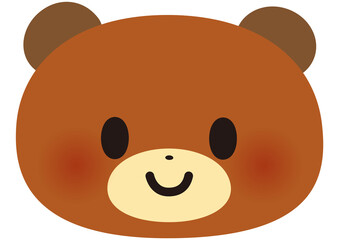 クマ,熊,動物,動物園,かわいい,可愛い,顔,ヒグマ,シンプル,全身,哺乳類,肉食動物,野生動物,大型動物,イラスト,素材,子供向け,アニマル,キャラクター,生物,飼育,生き物,サファリパーク,アイコン,ベクター
