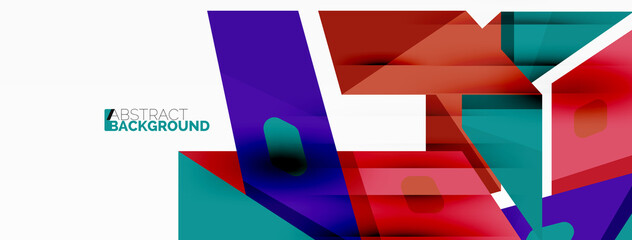 Obraz premium Creative geometric wallpaper. Abstract ribbon style line composition. Techno business template for wallpaper, banner, background or landing