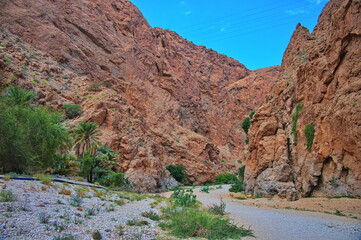 Scenic view of Wadi Shab in Oman