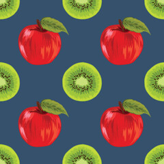 hand draw fruits seamless background pattern