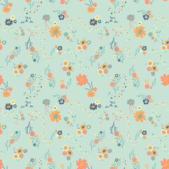 Garden floral botanical seamless pattern.floral design for fashion,textile fabric print