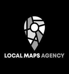 map logo, pointer logo, pin logo, location logo, navigation, guide, application