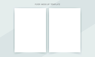 Mockup for Flyer design template, Blank Post Mockup, Vector