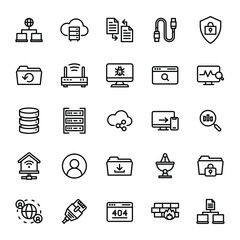 network set icon illustration vector graphic