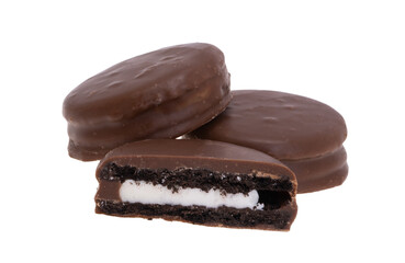 chocolate chip cookies with milk filling