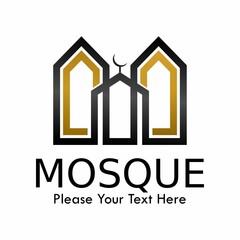 Mosque design logo template illustration