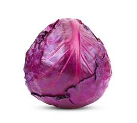 Fototapeta premium Red cabbage isolated on white