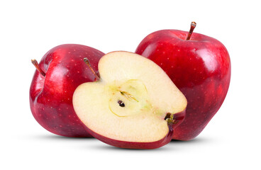 Red apple isolated on white