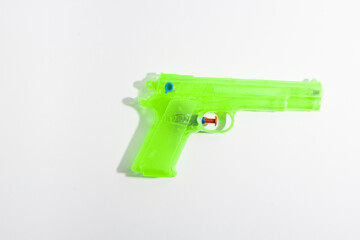 toy children's water transparent green gun	