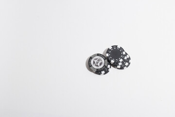 poker chips on a white background