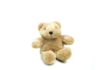 Cute Teddy Bear doll. Isolated on white background