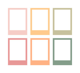 Set of colorful photo frame illustrations.