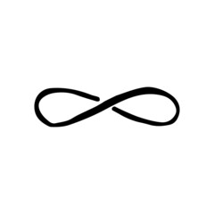 Infinity sign. Wicca and pagan tradition. Hand drawn vector element - 491009676