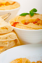 Hummus with pita bread