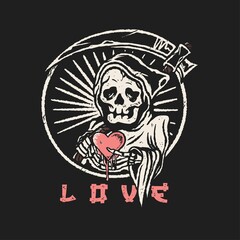 reaper skull with love