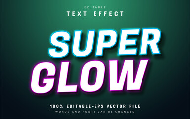 Super glow neon style text effect