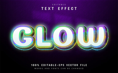 Glow neon text effect