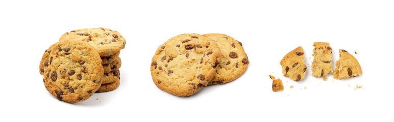 Simple Cookie Isolated, Oatmeal Sugar Bitten Cookies