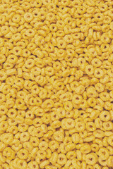 Corn-flakes background and texture. Top view.