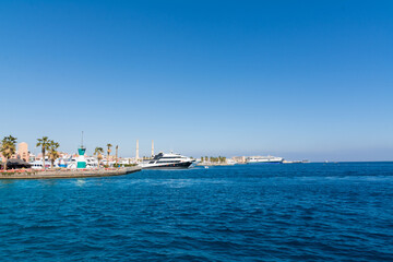Boats in Red sea Hurghada in Egypt