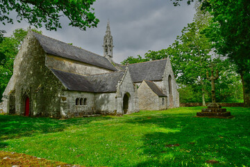 Benodet, France - may 16 2021 : Perguet chapel built in the 11th century