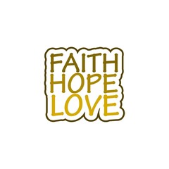 Faith, Hope, Love icon isolated on white background