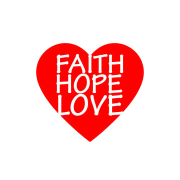 Faith, Hope, Love icon isolated on white background
