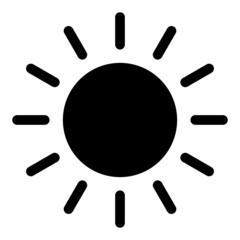 nvis30 NewVectorIllustrationSign nvis - sun vector sign . simple silhouette . summer symbol . sunshine black transparent icon . AI 10 / EPS 10 . g11268